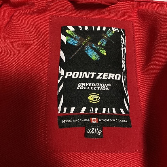 POINT ZERO -  Zip Up Activewear Utility Coat Sz XL red logo appliqué EUC - Picture 11 of 14